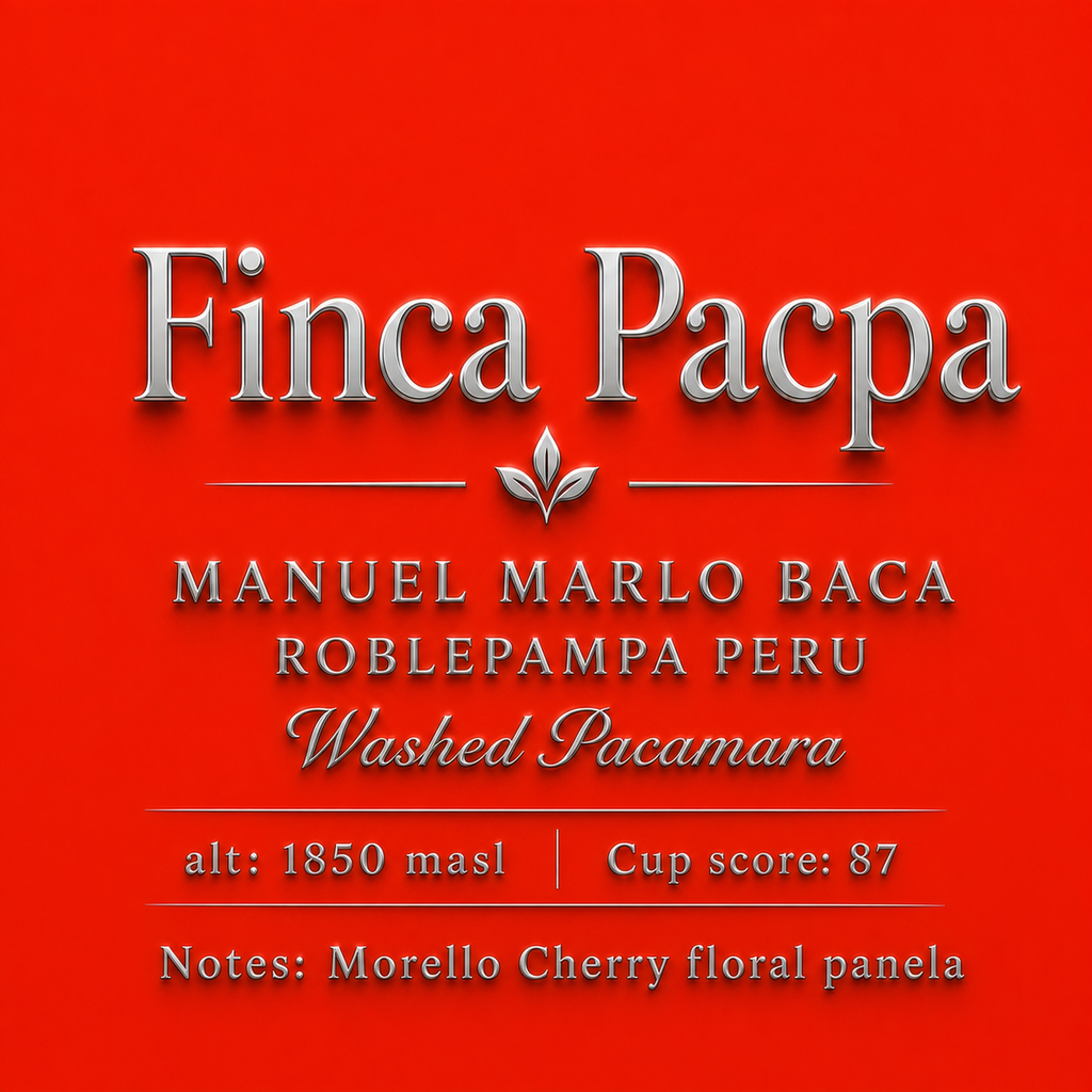 Finca Pacpa Peruvian light roast coffee bag - Kame Roastery