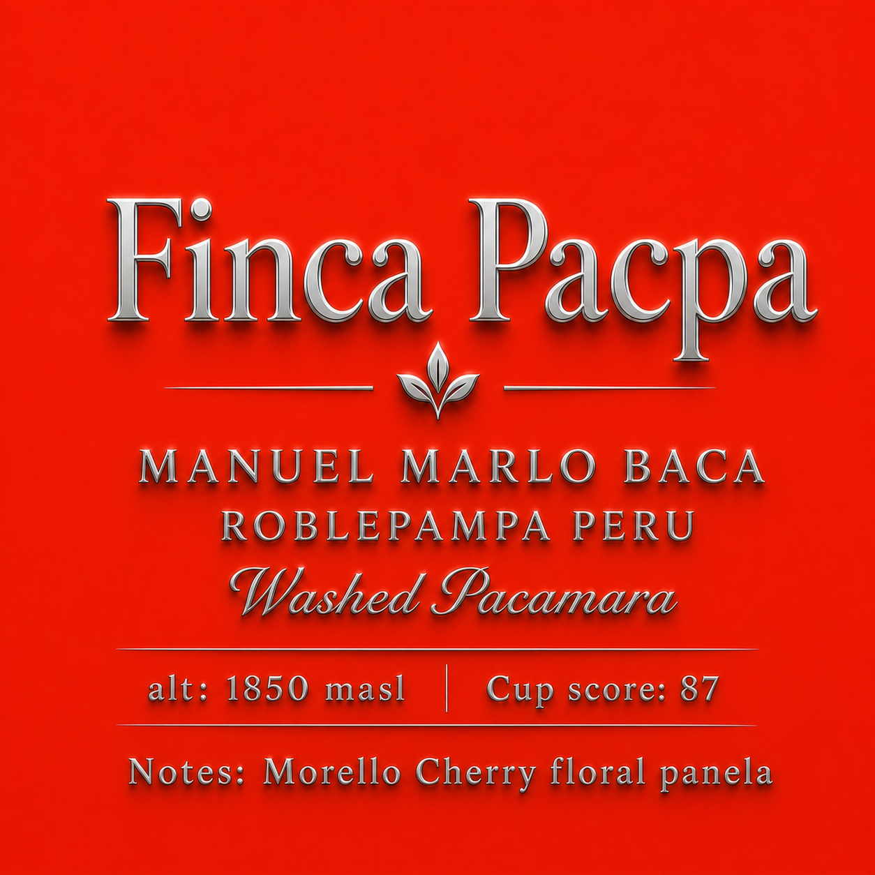 Finca Pacpa Peruvian light roast coffee bag - Kame Roastery