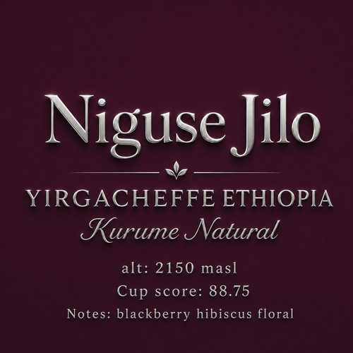 Niguse Jilo Ethiopian light roast coffee bag - Kame Roastery